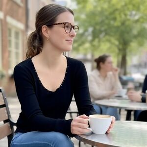 Elegant‎ MAX STUDIO Black Evening Sweater Deep U Sequined Neckline Bell Sleeves